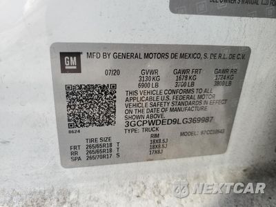 Zdjęcie 12 z 13 samochodu: 2020 CHEVROLET SILVERADO C1500 RST VIN:3GCPWDED9LG369987 - miniatura