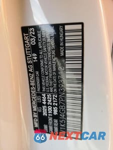 Zdjęcie 13 z 13 samochodu: 2023 MERCEDES-BENZ CLA 250 VIN:W1K5J4GB7PN393712 - miniatura