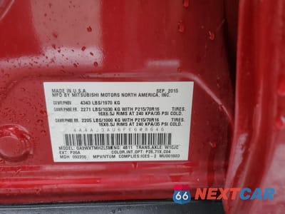 Zdjęcie 13 z 13 samochodu: 2015 MITSUBISHI RVR SE VIN:4A4AJ3AU6FE608646 - miniatura