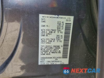 Zdjęcie 12 z 12 samochodu: 2010 NISSAN TITAN XE VIN:1N6BA0EDXAN301488 - miniatura