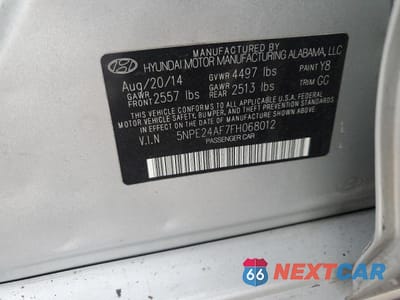 Zdjęcie 12 z 12 samochodu: 2015 HYUNDAI SONATA SE VIN:5NPE24AF7FH068012 - miniatura