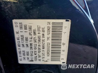 Zdjęcie 12 z 13 samochodu: 2007 HONDA ACCORD LX VIN:1HGCM72367A007221 - miniatura