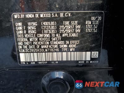 Zdjęcie 14 z 14 samochodu: 2020 HONDA HR-V LX VIN:3CZRU5H30LM718246 - miniatura