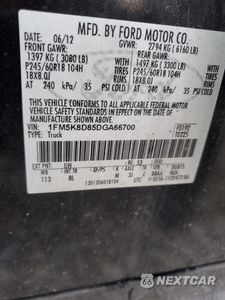 Zdjęcie 12 z 12 samochodu: 2013 FORD EXPLORER XLT VIN:1FM5K8D85DGA66700 - miniatura