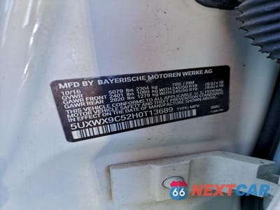 Zdjęcie 12 z 12 samochodu: 2017 BMW X3 XDRIVE28I VIN:5UXWX9C52H0T13689 - miniatura