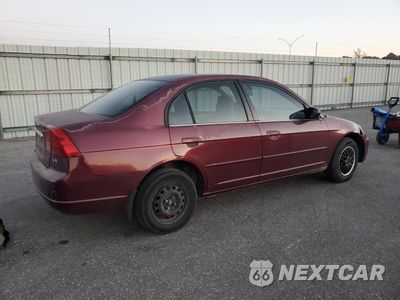 Trzecie zdjęcie samochodu z tyłu: 2002 HONDA CIVIC LX VIN:1HGES16502L019496 - miniatura
