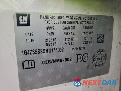 Zdjęcie 12 z 14 samochodu: 2017 BUICK LACROSSE PREMIUM VIN:1G4ZS5SSXHU158052 - miniatura