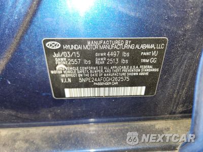 Zdjęcie 13 z 13 samochodu: 2016 HYUNDAI SONATA SE VIN:5NPE24AF0GH262575 - miniatura