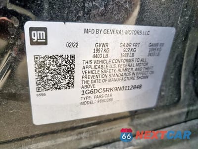 Zdjęcie 13 z 14 samochodu: 2022 CADILLAC CT4 SPORT VIN:1G6DC5RK9N0112848 - miniatura