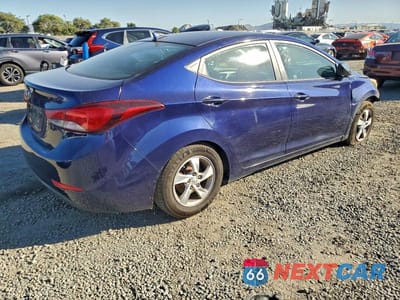 Trzecie zdjęcie samochodu z tyłu: 2014 HYUNDAI ELANTRA SE VIN:5NPDH4AE9EH530778 - miniatura