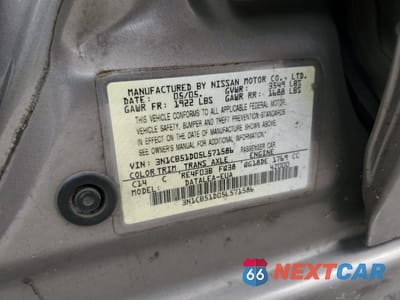 Zdjęcie 13 z 15 samochodu: 2005 NISSAN SENTRA 1.8 VIN:3N1CB51D05L571586 - miniatura