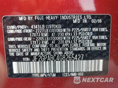 Zdjęcie 12 z 14 samochodu: 2016 SUBARU CROSSTREK PREMIUM VIN:JF2GPABC4G8265427 - miniatura