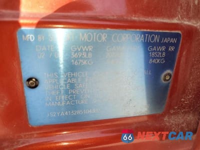 Zdjęcie 14 z 14 samochodu: 2008 SUZUKI SX4 BASE VIN:JS2YA413285104302 - miniatura