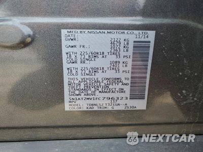 Zdjęcie 13 z 13 samochodu: 2015 NISSAN ROGUE S VIN:5N1AT2MV1FC796323 - miniatura