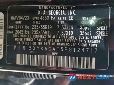 Zdjęcie 13 z 13 samochodu: 2023 KIA SPORTAGE X LINE VIN:5XYK6CAF5PG124717 - miniatura