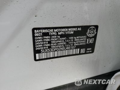Zdjęcie 13 z 14 samochodu: 2022 BMW X3 XDRIVE30I VIN:5UX53DP02N9J46167 - miniatura