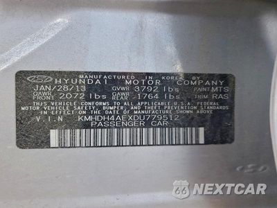 Zdjęcie 13 z 13 samochodu: 2013 HYUNDAI ELANTRA GLS VIN:KMHDH4AEXDU779512 - miniatura