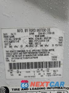 Zdjęcie 12 z 12 samochodu: 2011 FORD F150 SUPERCREW VIN:1FTFW1ETXBFC07609 - miniatura