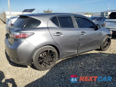 Trzecie zdjęcie samochodu z tyłu: 2012 LEXUS CT 200 VIN:JTHKD5BH8C2096531 - miniatura