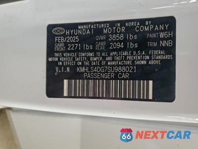 Zdjęcie 13 z 13 samochodu: 2025 HYUNDAI ELANTRA SEL VIN:KMHLS4DG7SU988021 - miniatura