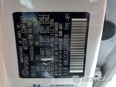 Zdjęcie 13 z 13 samochodu: 2018 HYUNDAI TUCSON SEL VIN:KM8J3CA41JU684688 - miniatura