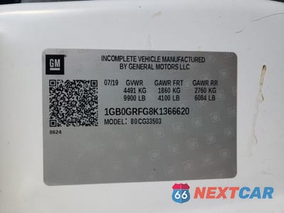 Zdjęcie 13 z 13 samochodu: 2019 CHEVROLET EXPRESS G3500 VIN:1GB0GRFG8K1366620 - miniatura