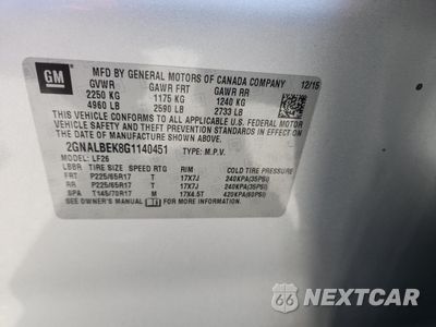 Zdjęcie 14 z 16 samochodu: 2016 CHEVROLET EQUINOX LS VIN:2GNALBEK8G1140451 - miniatura