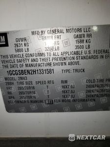 Zdjęcie 14 z 14 samochodu: 2017 CHEVROLET COLORADO VIN:1GCGSBEN2H1331581 - miniatura