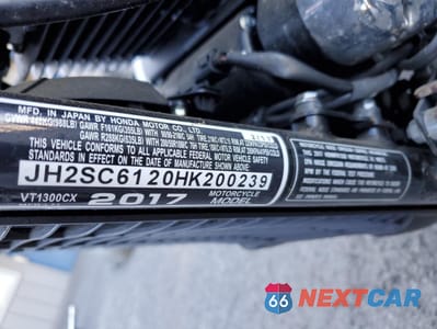 Zdjęcie 10 z 10 samochodu: 2017 HONDA VT1300 CX VIN:JH2SC6120HK200239 - miniatura