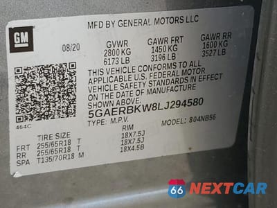 Zdjęcie 13 z 13 samochodu: 2020 BUICK ENCLAVE ESSENCE VIN:5GAERBKW8LJ294580 - miniatura
