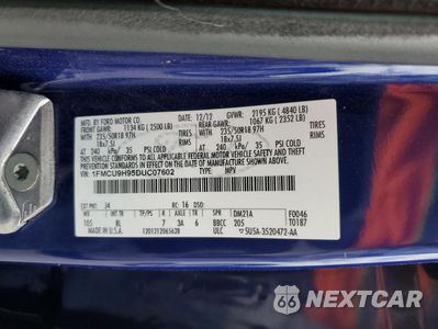 Zdjęcie 12 z 12 samochodu: 2013 FORD ESCAPE SEL VIN:1FMCU9H95DUC07602 - miniatura