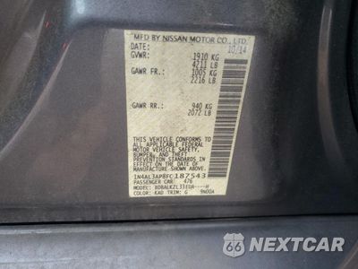 Zdjęcie 12 z 14 samochodu: 2015 NISSAN ALTIMA 2.5 VIN:1N4AL3AP8FC187543 - miniatura