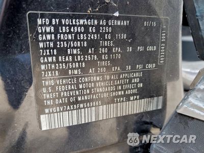 Zdjęcie 13 z 15 samochodu: 2015 VOLKSWAGEN TIGUAN S VIN:WVGBV7AX9FW569865 - miniatura