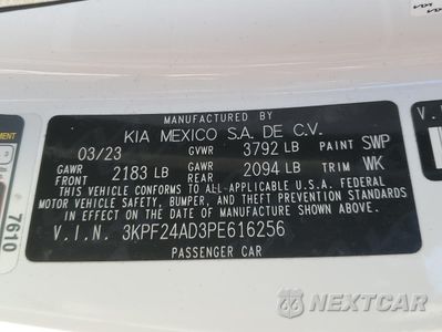 Zdjęcie 12 z 13 samochodu: 2023 KIA FORTE LX VIN:3KPF24AD3PE616256 - miniatura
