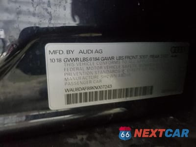 Zdjęcie 12 z 12 samochodu: 2019 AUDI A8 L VIN:WAU8DAF88KN007243 - miniatura
