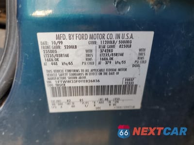 Zdjęcie 13 z 13 samochodu: 2000 FORD F350 SUPER DUTY VIN:1FTWW33F0YEB26836 - miniatura