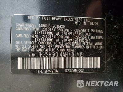 Zdjęcie 13 z 13 samochodu: 2010 SUBARU FORESTER 2.5X PREMIUM VIN:JF2SH6CC4AH706709 - miniatura