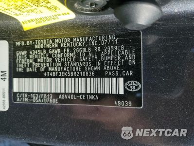 Zdjęcie 13 z 15 samochodu: 2011 TOYOTA CAMRY BASE VIN:4T4BF3EK5BR210836 - miniatura