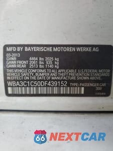 Zdjęcie 13 z 13 samochodu: 2013 BMW 328 I SULEV VIN:WBA3C1C50DF439152 - miniatura