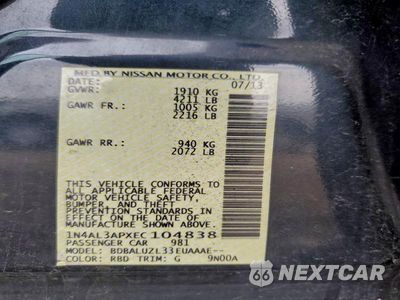 Zdjęcie 12 z 12 samochodu: 2014 NISSAN ALTIMA 2.5 VIN:1N4AL3APXEC104838 - miniatura