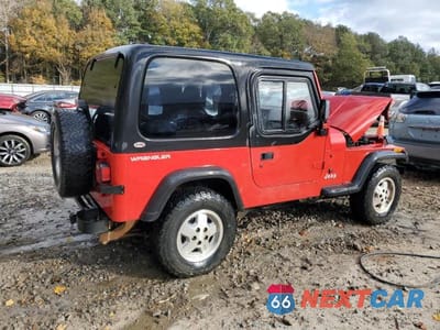 Trzecie zdjęcie samochodu z tyłu: 1995 JEEP WRANGLER / YJ S VIN:1J4FY19P4SP280714 - miniatura