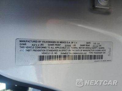 Zdjęcie 12 z 12 samochodu: 2011 VOLKSWAGEN JETTA VIN:3VWDZ7AJ9BM320132 - miniatura