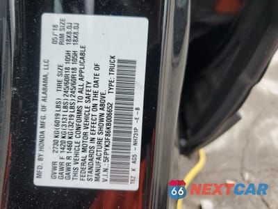 Zdjęcie 12 z 15 samochodu: 2019 HONDA RIDGELINE BLACK EDITION VIN:5FPYK3F86KB006652 - miniatura