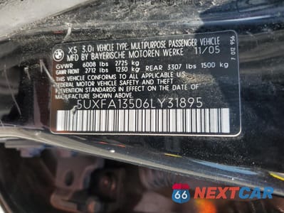 Zdjęcie 13 z 13 samochodu: 2006 BMW X5 3.0I VIN:5UXFA13506LY31895 - miniatura