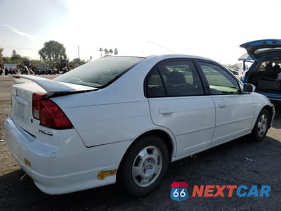 Trzecie zdjęcie samochodu z tyłu: 2005 HONDA CIVIC HYBRID VIN:JHMES96645S021640 - miniatura