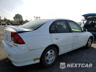 Trzecie zdjęcie samochodu z tyłu: 2005 HONDA CIVIC HYBRID VIN:JHMES96645S021640 - miniatura