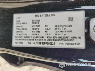 Zdjęcie 12 z 12 samochodu: 2023 TESLA MODEL 3 VIN:5YJ3E1EB6PF390922 - miniatura