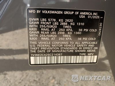 Zdjęcie 13 z 14 samochodu: 2025 VOLKSWAGEN ATLAS CROSS SPORT SE VIN:1V2KE2CA2SC214367 - miniatura