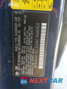 Zdjęcie 12 z 12 samochodu: 2010 BMW 528 I VIN:WBANU5C52AC366053 - miniatura