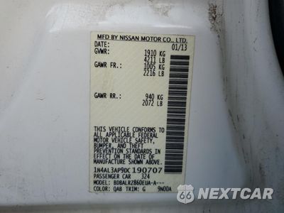 Zdjęcie 12 z 12 samochodu: 2013 NISSAN ALTIMA 2.5 VIN:1N4AL3AP9DC190707 - miniatura